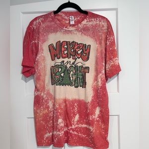Merry & Bright Bleached TShirt
